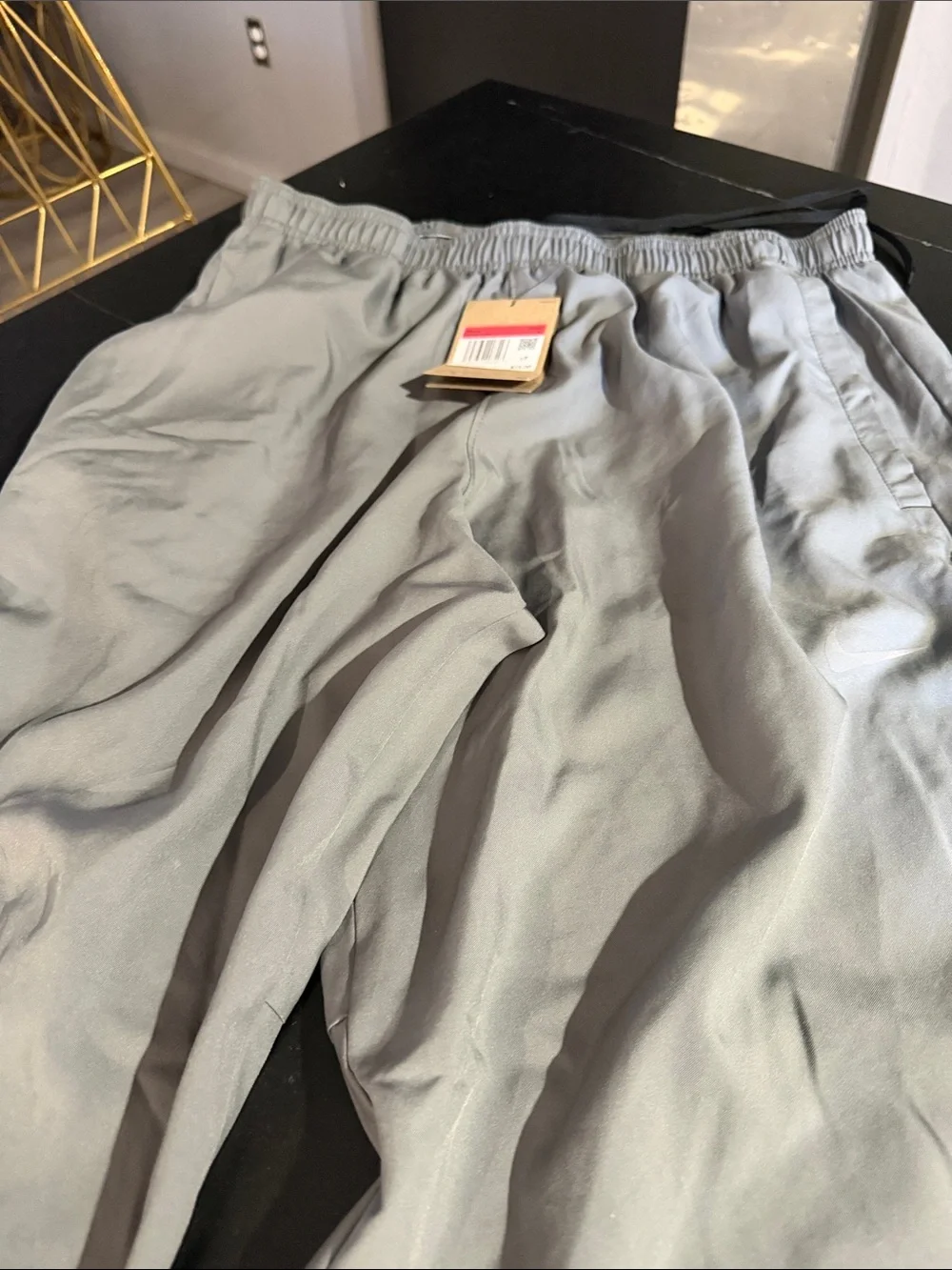 Nike MeoCasual Elastic-Waist Gray Pants